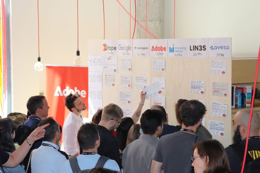 MeasureCamp Spain in Madrid session board 2025