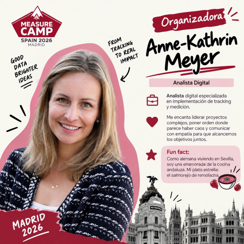 Anne-Kathrin Meyer, MeasureCamp Spain Madrid 2026 organiser