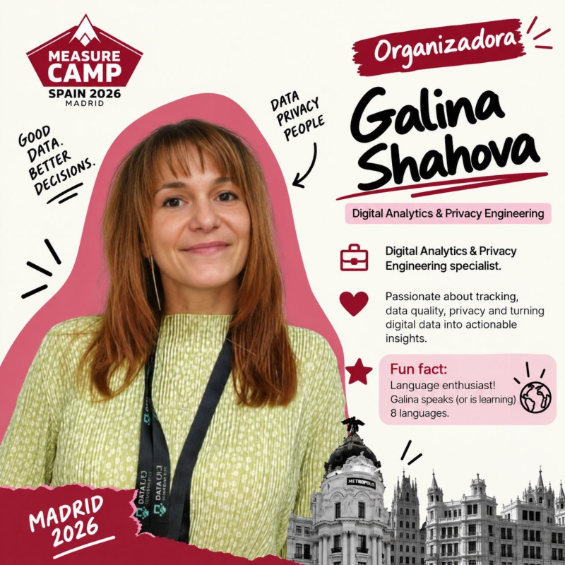 Galina Shahova, MeasureCamp Spain Madrid 2026 organiser
