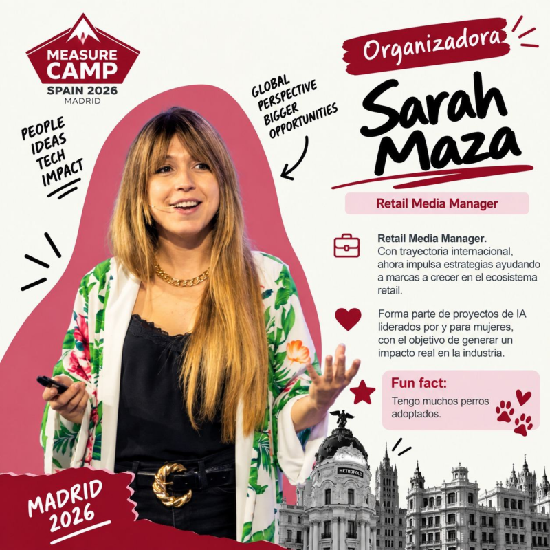 Sarah Mozo, MeasureCamp Spain Madrid 2026 organiser